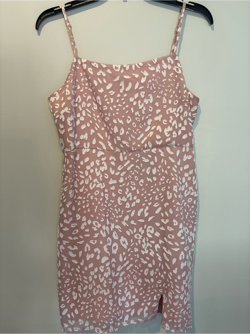 Le Lis Pink and White Leopard Print Mini Dress